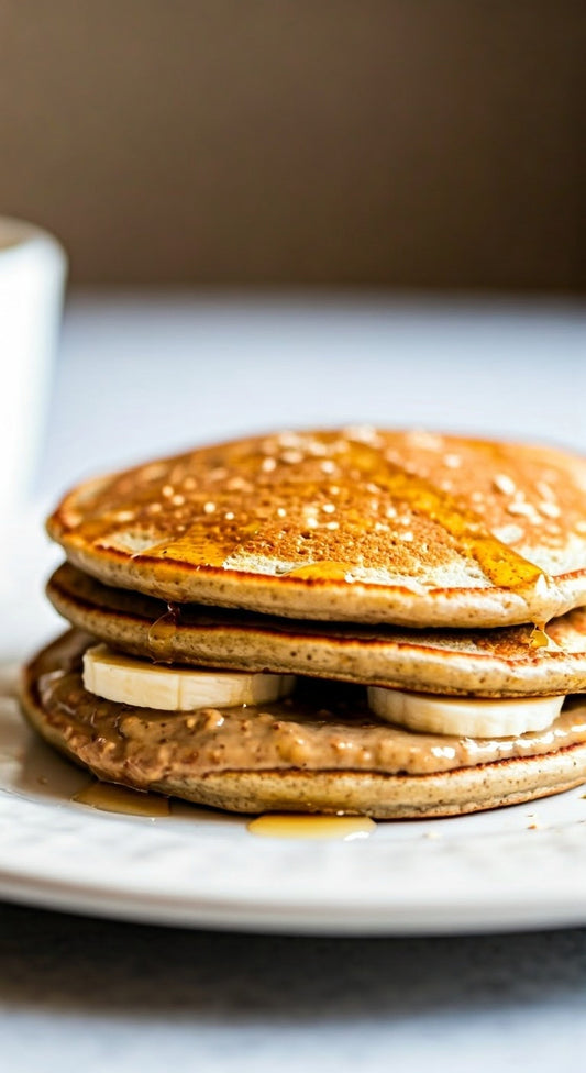 Almond Butter Pancake Sandwich - GoodGrains.in