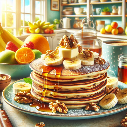 Banana Walnut Pancakes - GoodGrains.in