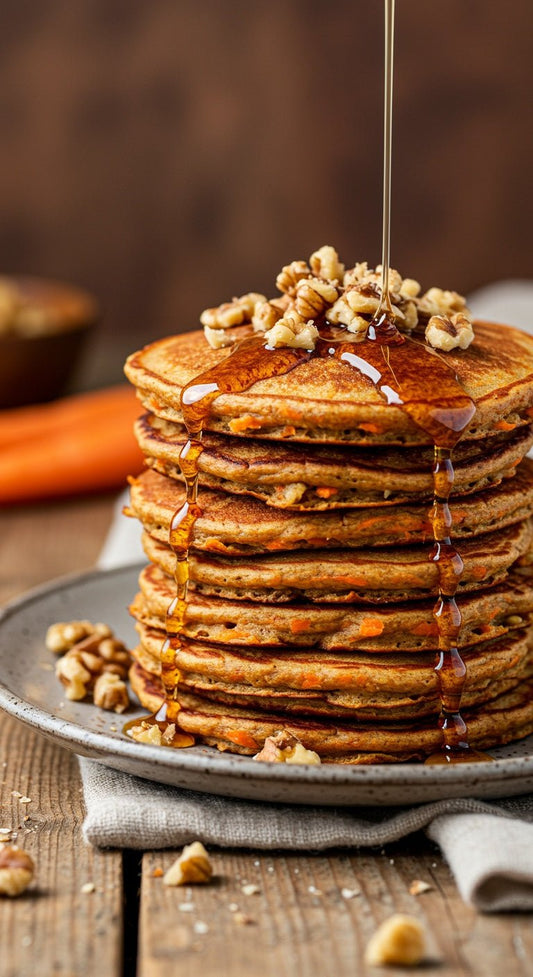 Carrot Walnut Pancakes - GoodGrains.in