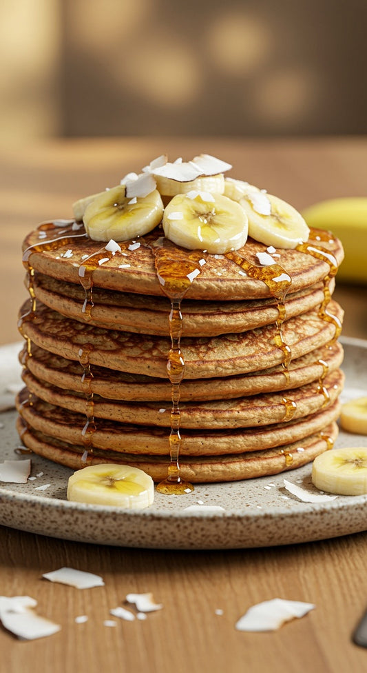 Coconut Banana Pancakes - GoodGrains.in