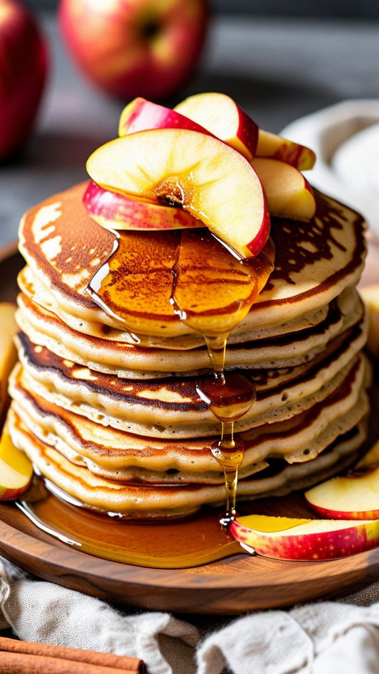 Spiced Apple Cinnamon Pancakes - GoodGrains.in