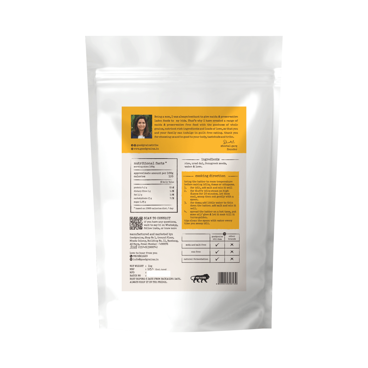 Classic Dosa Batter - GoodGrains.in