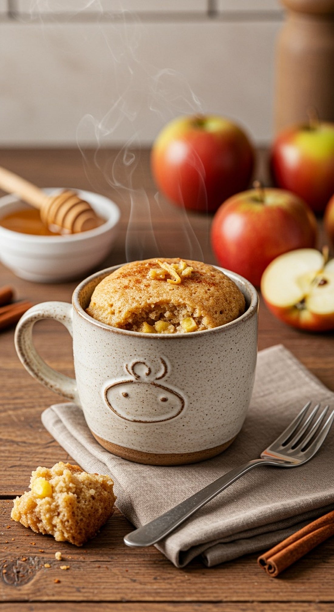Apple Cinnamon Mug Cake - GoodGrains.in
