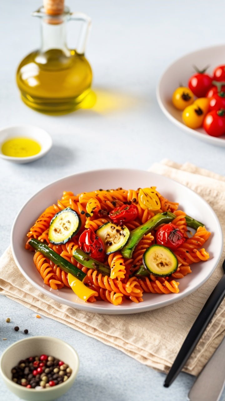 Gluten Free Pasta with Roasted Vegetables - GoodGrains.in