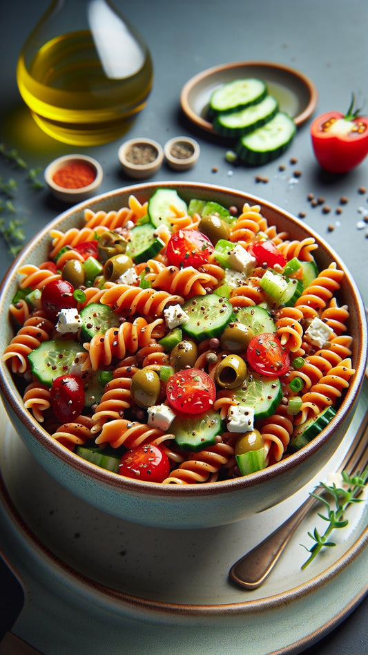 Mediterranean Pasta Salad - GoodGrains.in